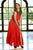 True Red Colour Backless Dress