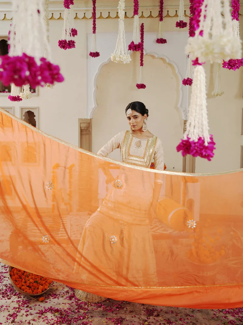 Ivory Sheeshmahal Sharara Set - Indianvirasat