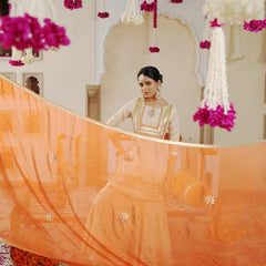 Ivory Sheeshmahal Sharara Set - Indianvirasat