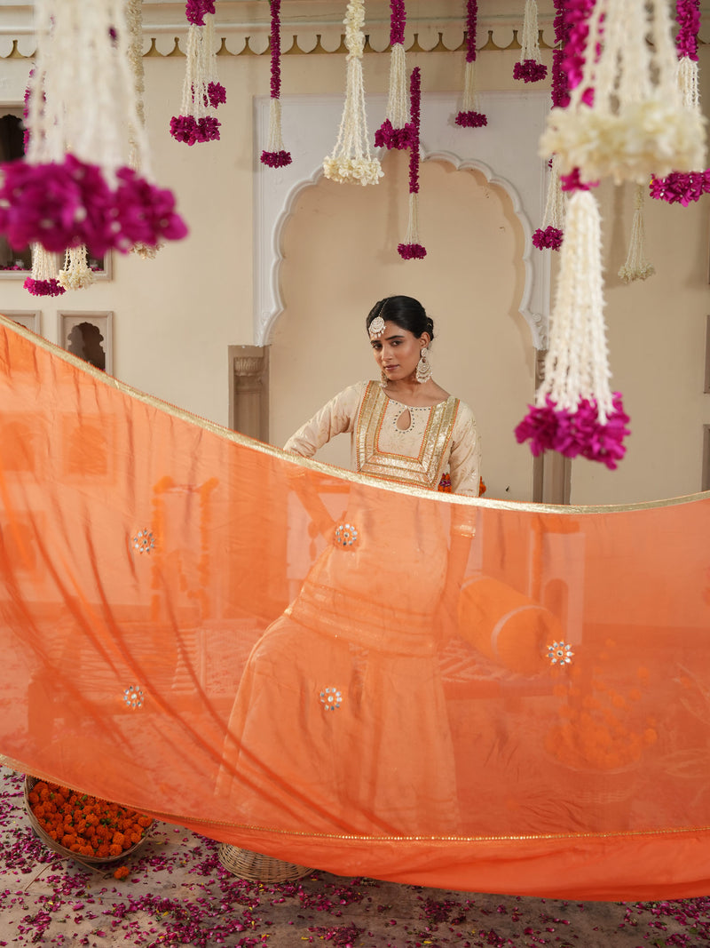 Ivory Sheeshmahal Sharara Set