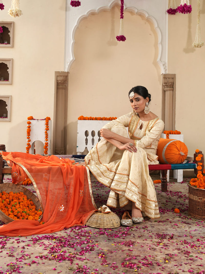 Ivory Sheeshmahal Sharara Set