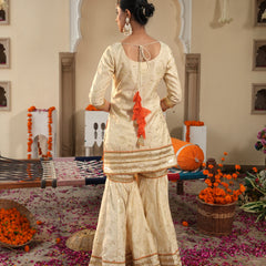 Ivory Sheeshmahal Sharara Set