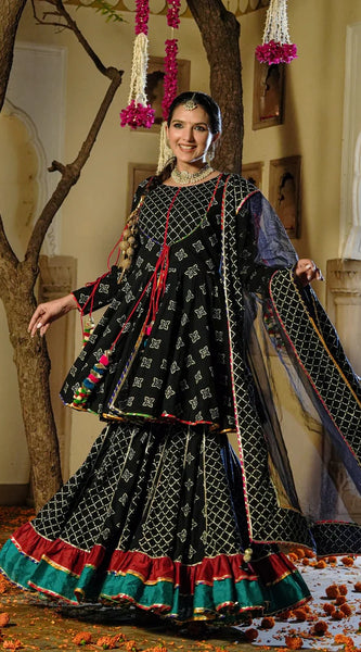 Moonshadow Black Sharara Set