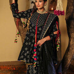 Moonshadow Black Sharara Set