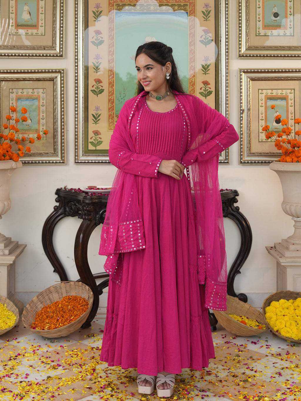 Rani Noor Cotton Ethnic Dress - Indianvirasat