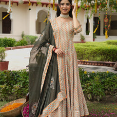 Veda Morpankh Anarkali Suit Set