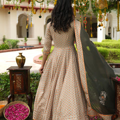 Veda Morpankh Anarkali Suit Set