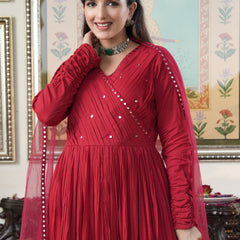 Rubina Red Mirrored Flary Set