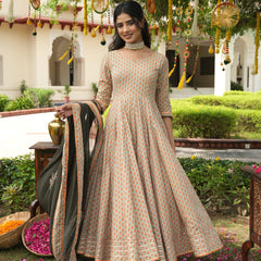 Veda Morpankh Anarkali Suit Set