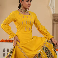 Orvina Yellow Sharara Set - Indianvirasat