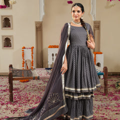 Mirzaa Grey Sharara Set