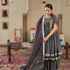 Mirzaa Grey Sharara Set