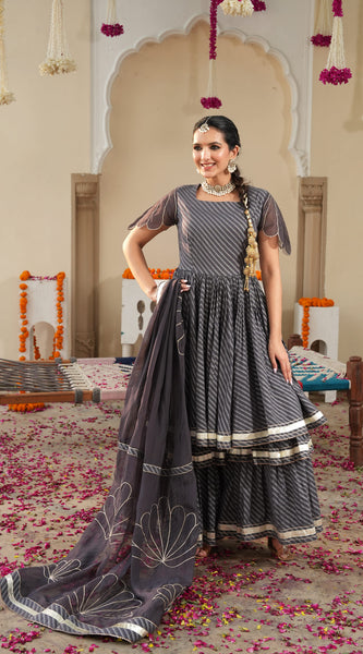 Mirzaa Grey Sharara Set