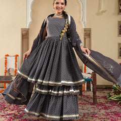 Mirzaa Grey Sharara Set