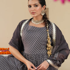 Mirzaa Grey Sharara Set