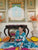Anakali Suit Set Turquoise Color Printed with Dupatta