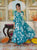 Anakali Suit Set Turquoise Color Printed with Dupatta