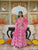 Fresh Pink Floral Printed Anakali Suit Set with Dupatta