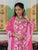 Fresh Pink Floral Printed Anakali Suit Set with Dupatta