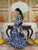 Blue Cherry Color Printed Anakali Suit Set with Dupatta