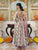 Multicolored Floral Print Anakali Suit Set with Dupatta