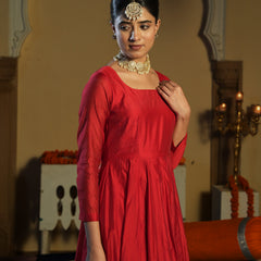 Soundarya Red Anarkali Suit Set