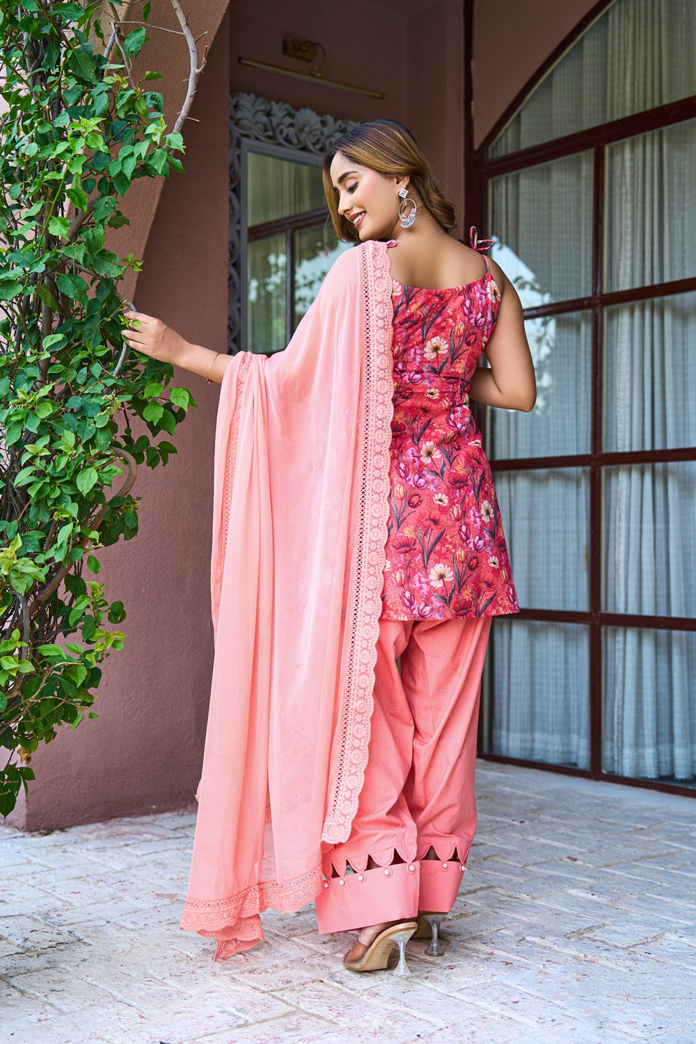 Roselle Blush Floral Kurta Set