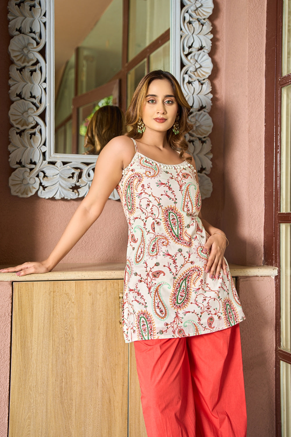 Meher Rust Paisley Kurta Set