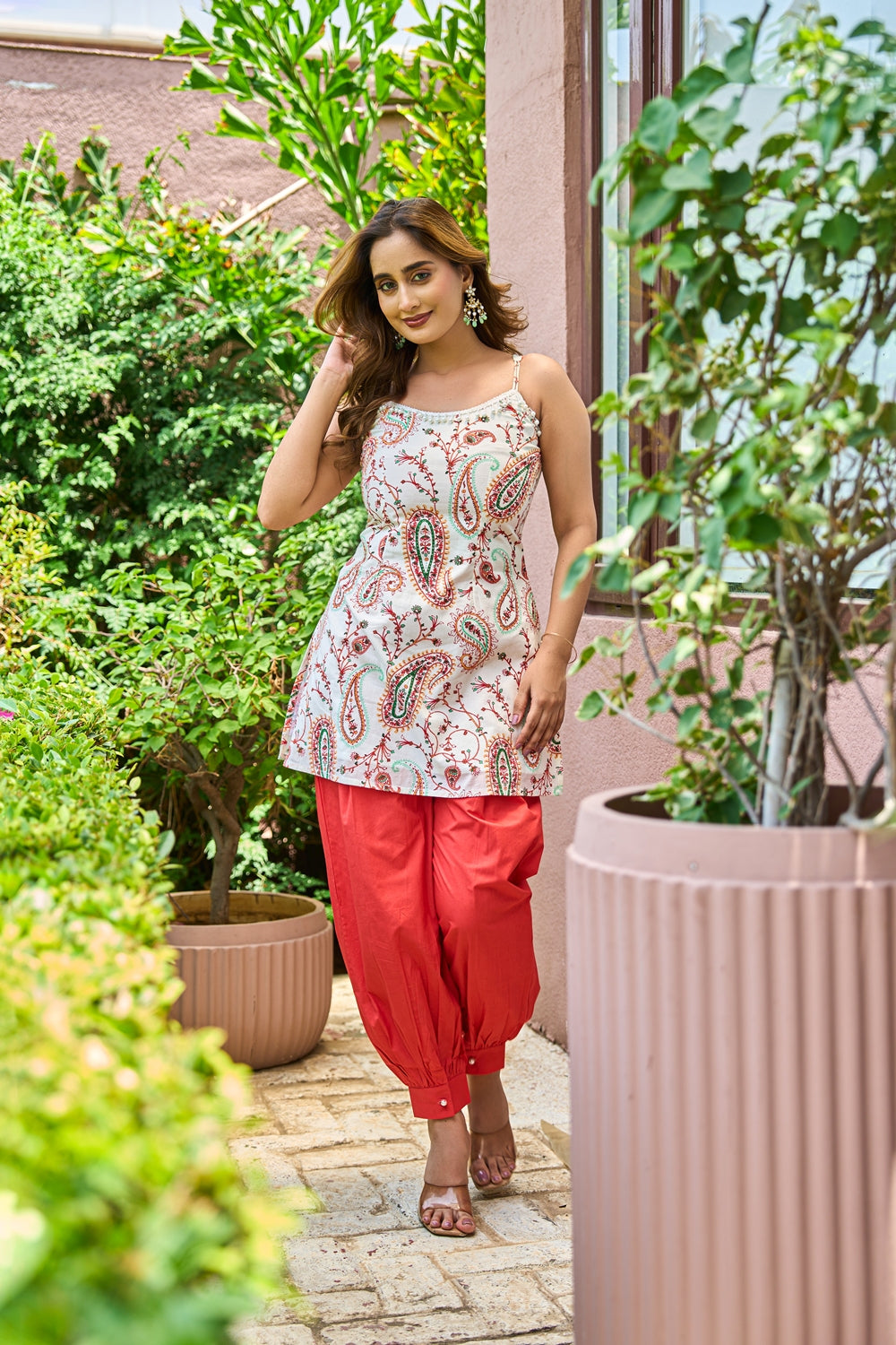 Meher Rust Paisley Kurta Set
