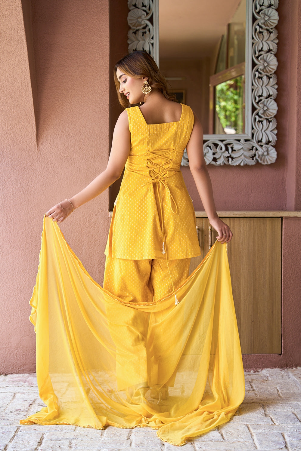 Kashvi Mustard Kurta Set