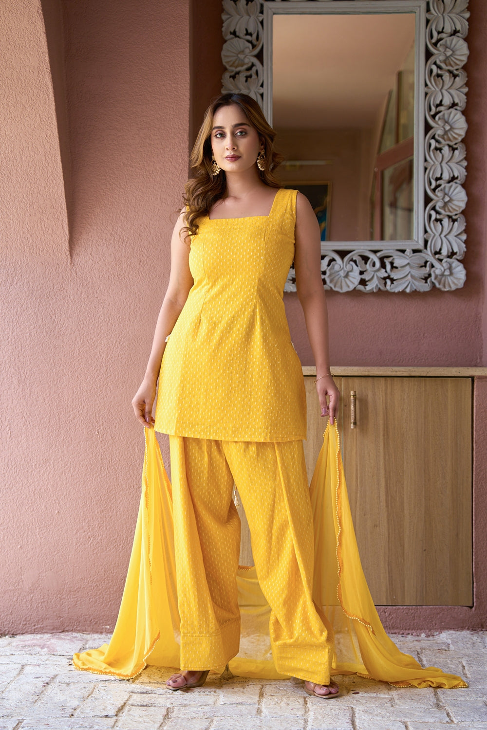 Kashvi Mustard Kurta Set