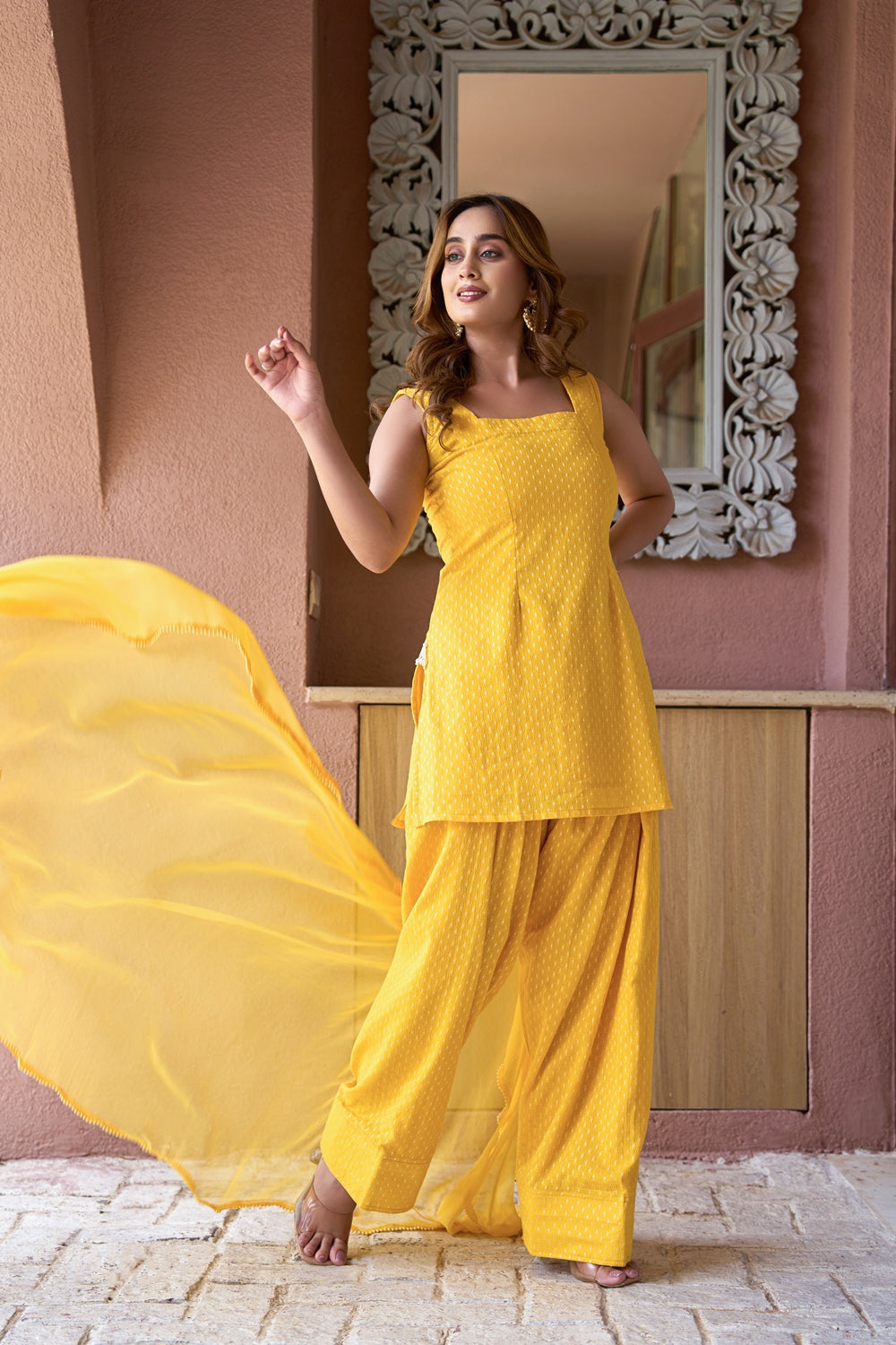 Kashvi Mustard Kurta Set