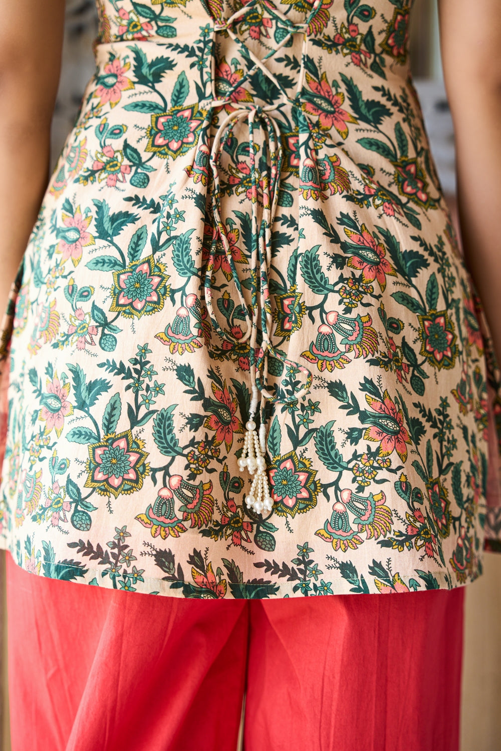 Mehera Crimson Floral Kurta Set
