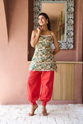 Mehera Crimson Floral Kurta Set