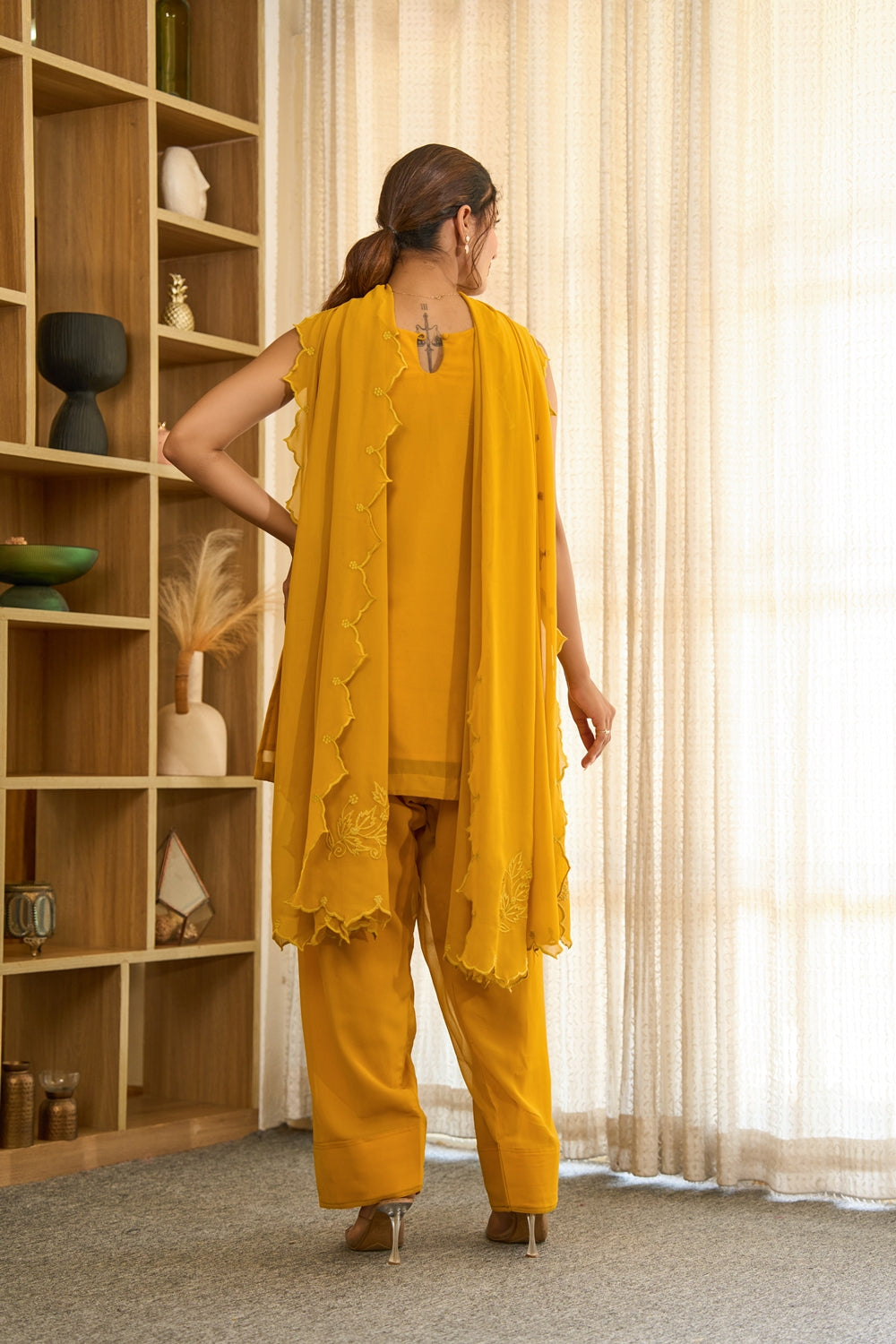 Aarinya Mustard Grace Kurta Set