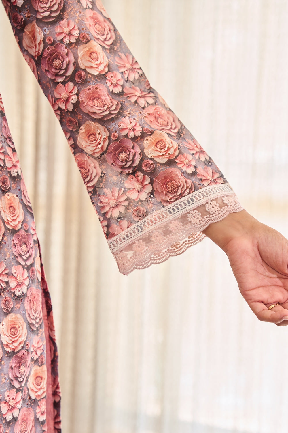 Rosaira Blush Bloom Kurta Set
