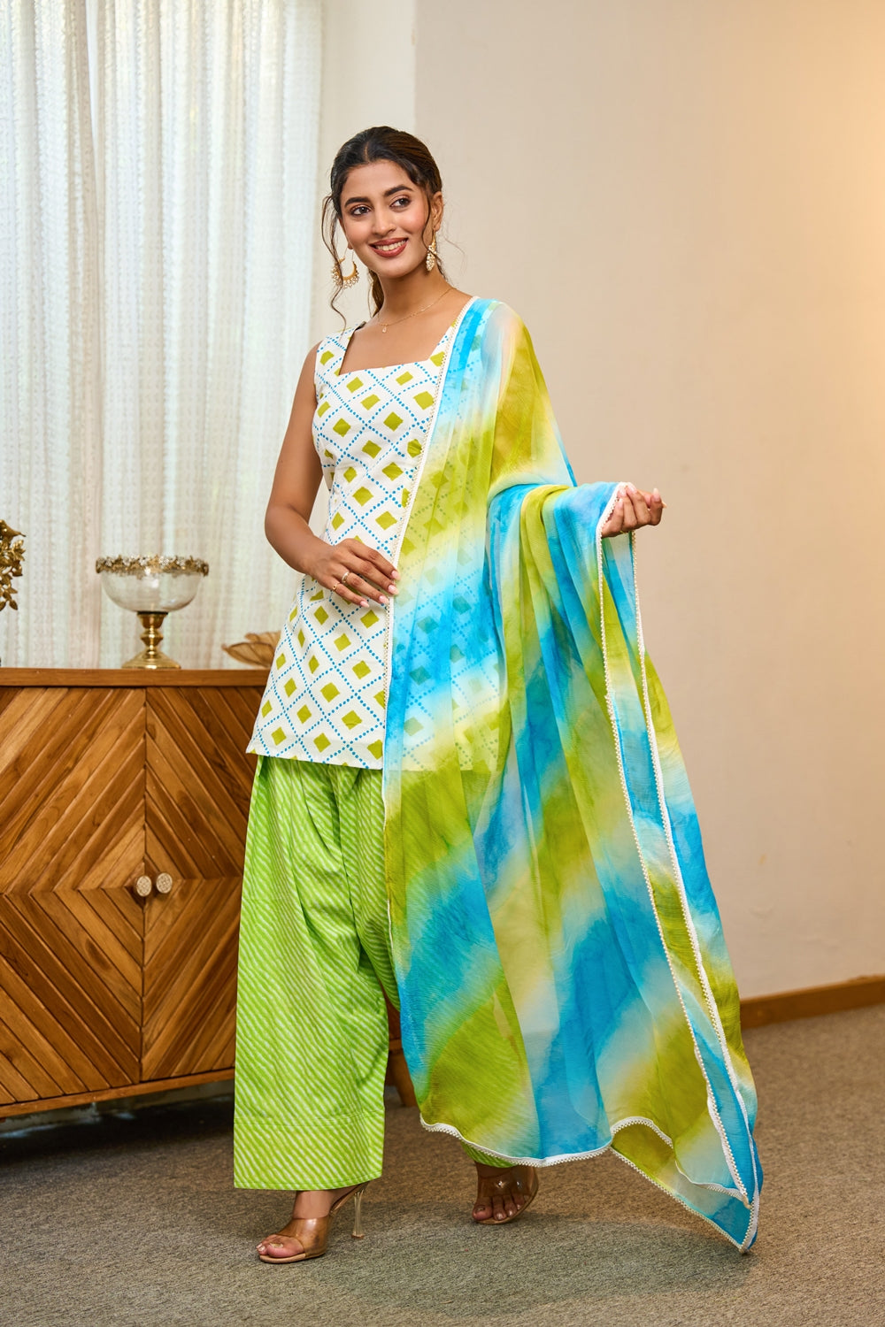 Zivara Ocean Bloom Kurta Set
