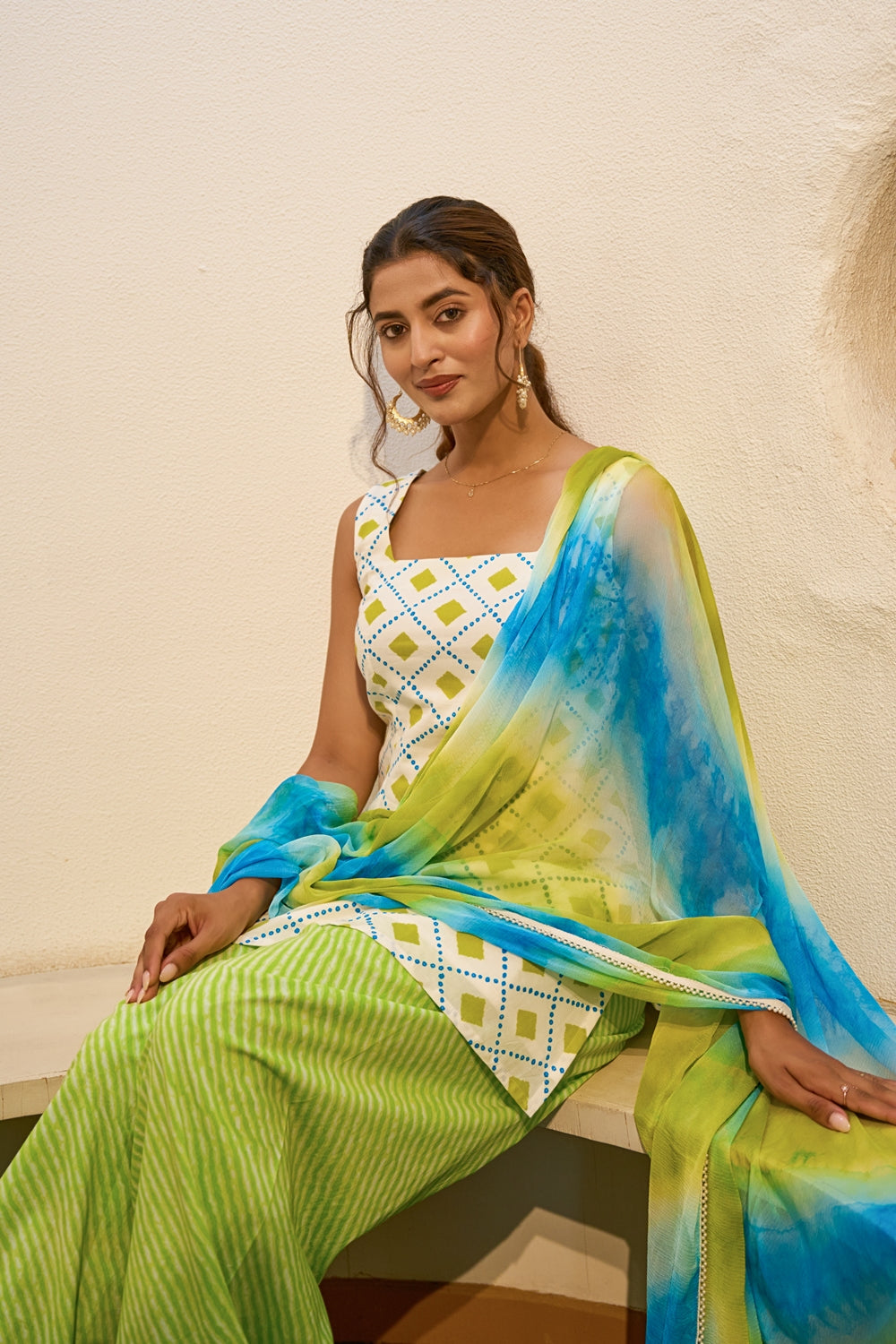 Zivara Ocean Bloom Kurta Set