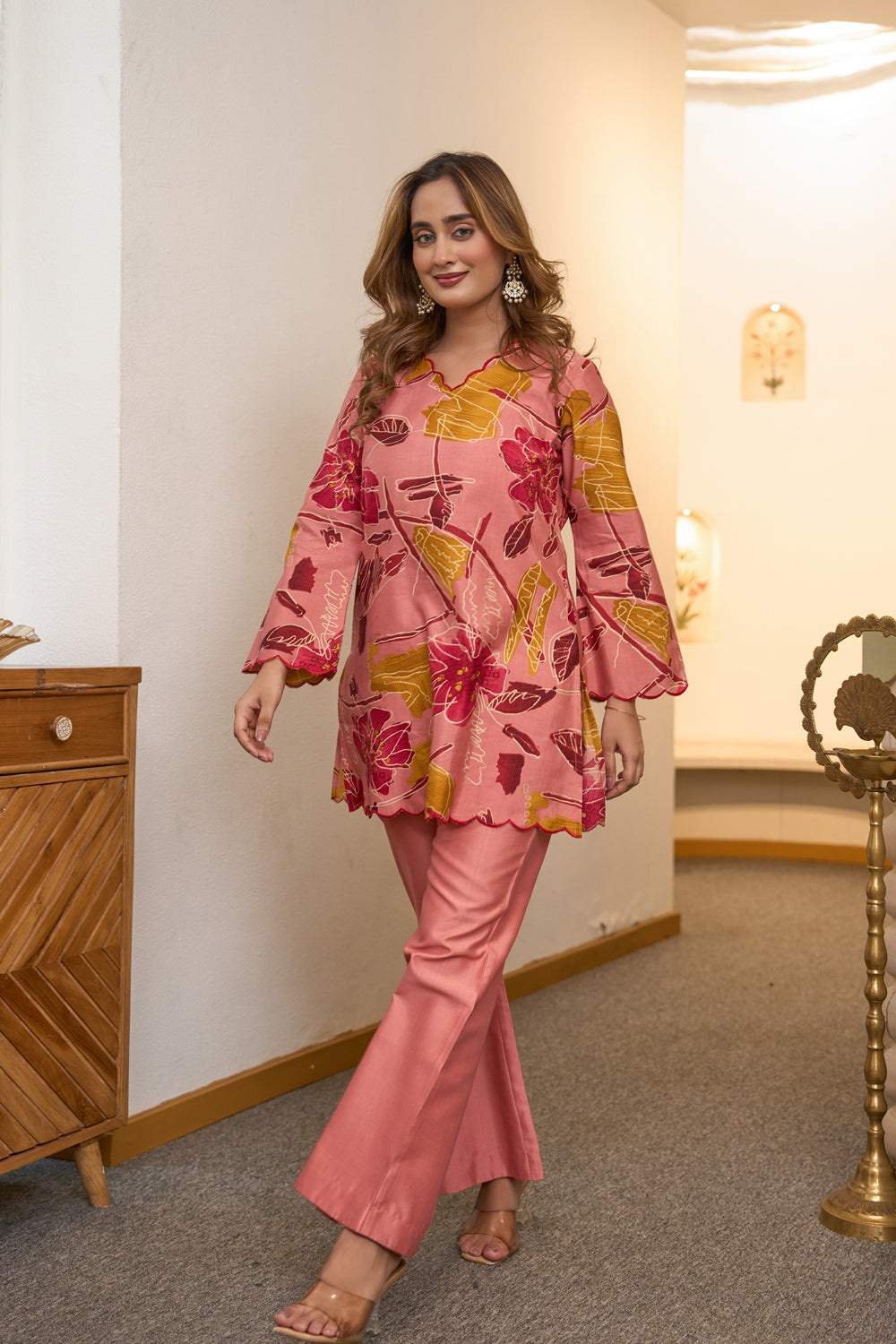 Roshaara Blush Bloom Co-Ord Set