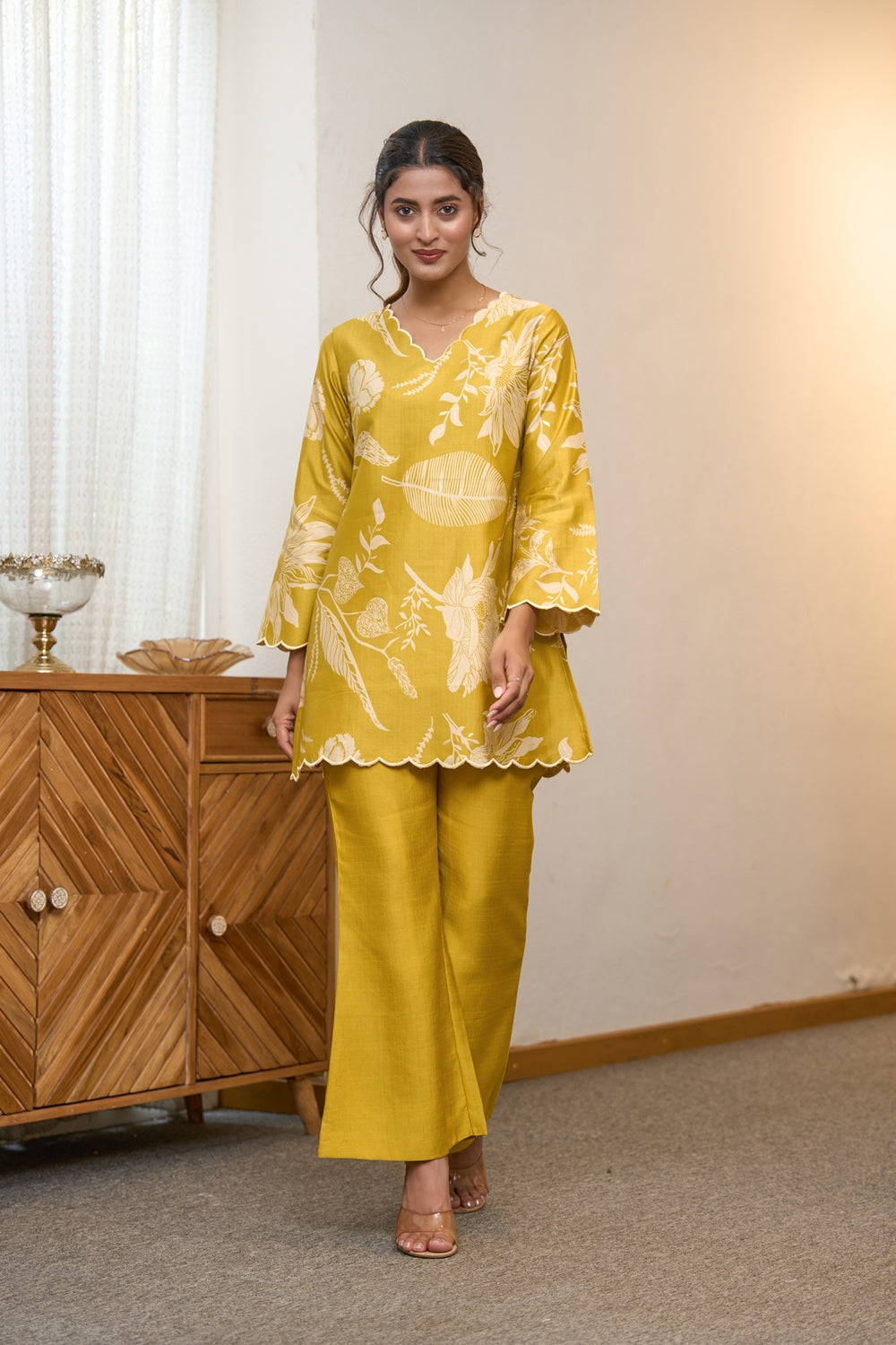 Aarisha Olive Bloom Co-Ord Set