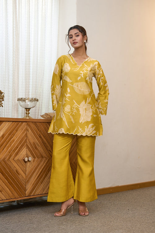 Aarisha Olive Bloom Co-Ord Set