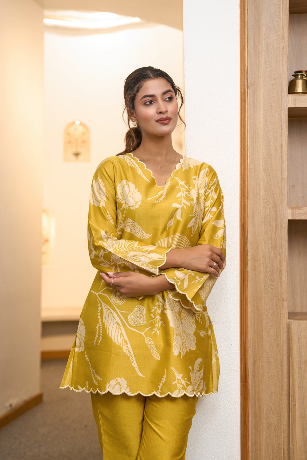 Aarisha Olive Bloom Co-Ord Set