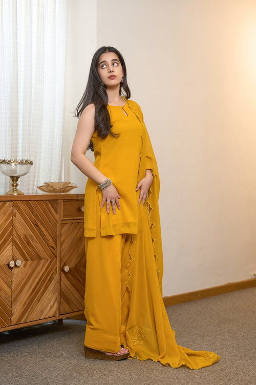 Aarinya Mustard Grace Kurta Set