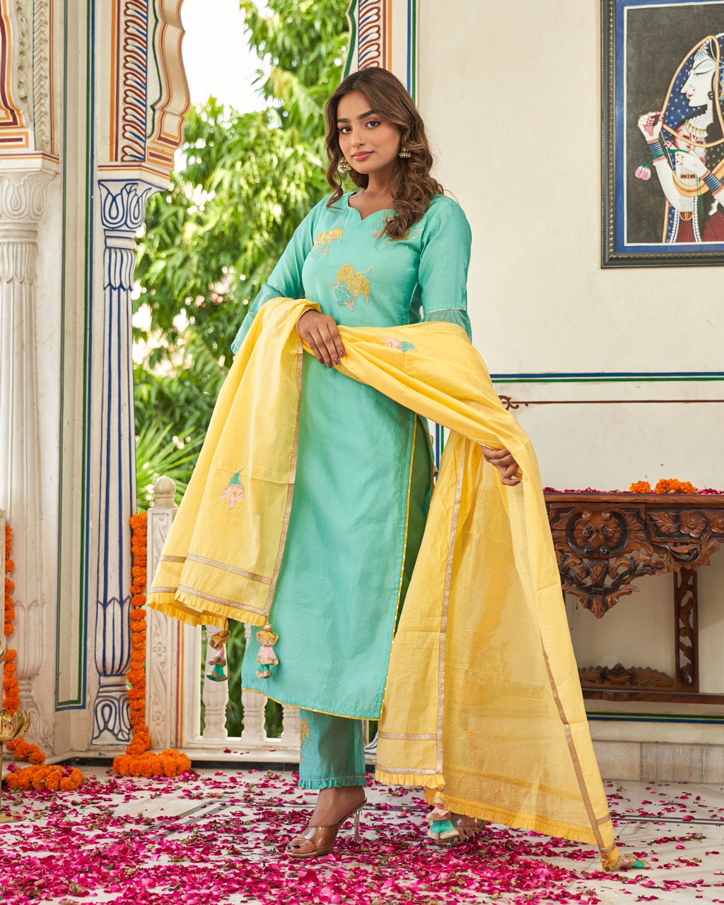 Meher Aqua Kurta Set