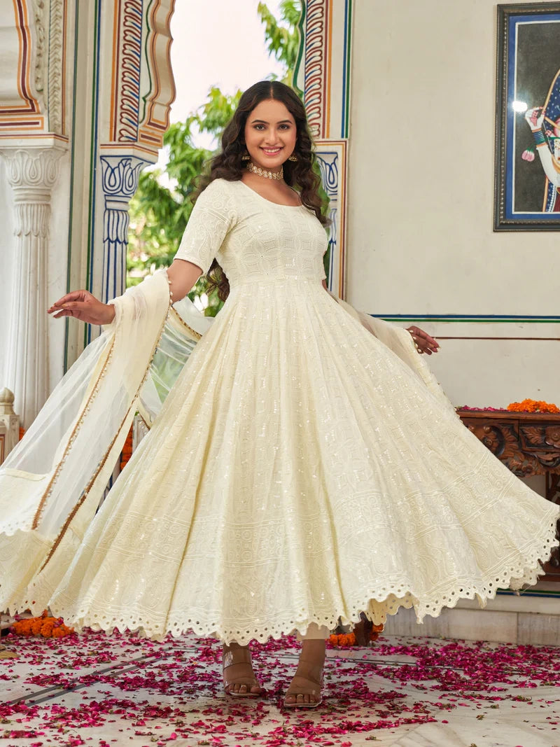 Sitara Glow Anarkali Suit Set - Indianvirasat
