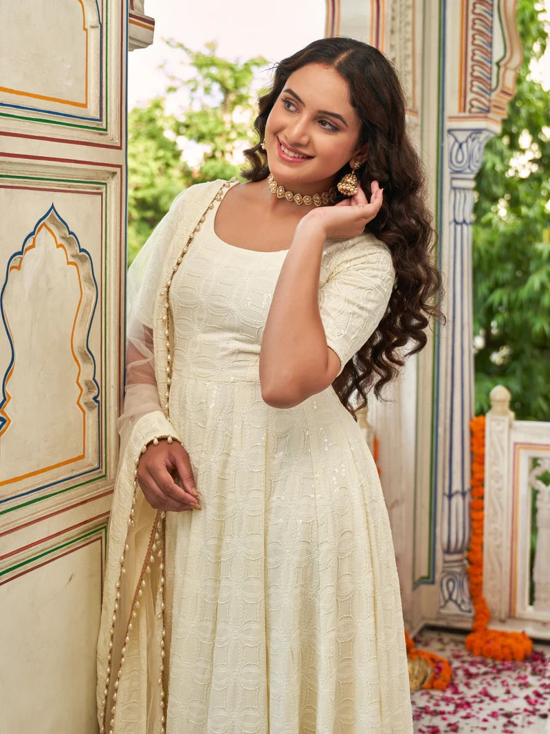 Sitara Glow Anarkali Suit Set - Indianvirasat