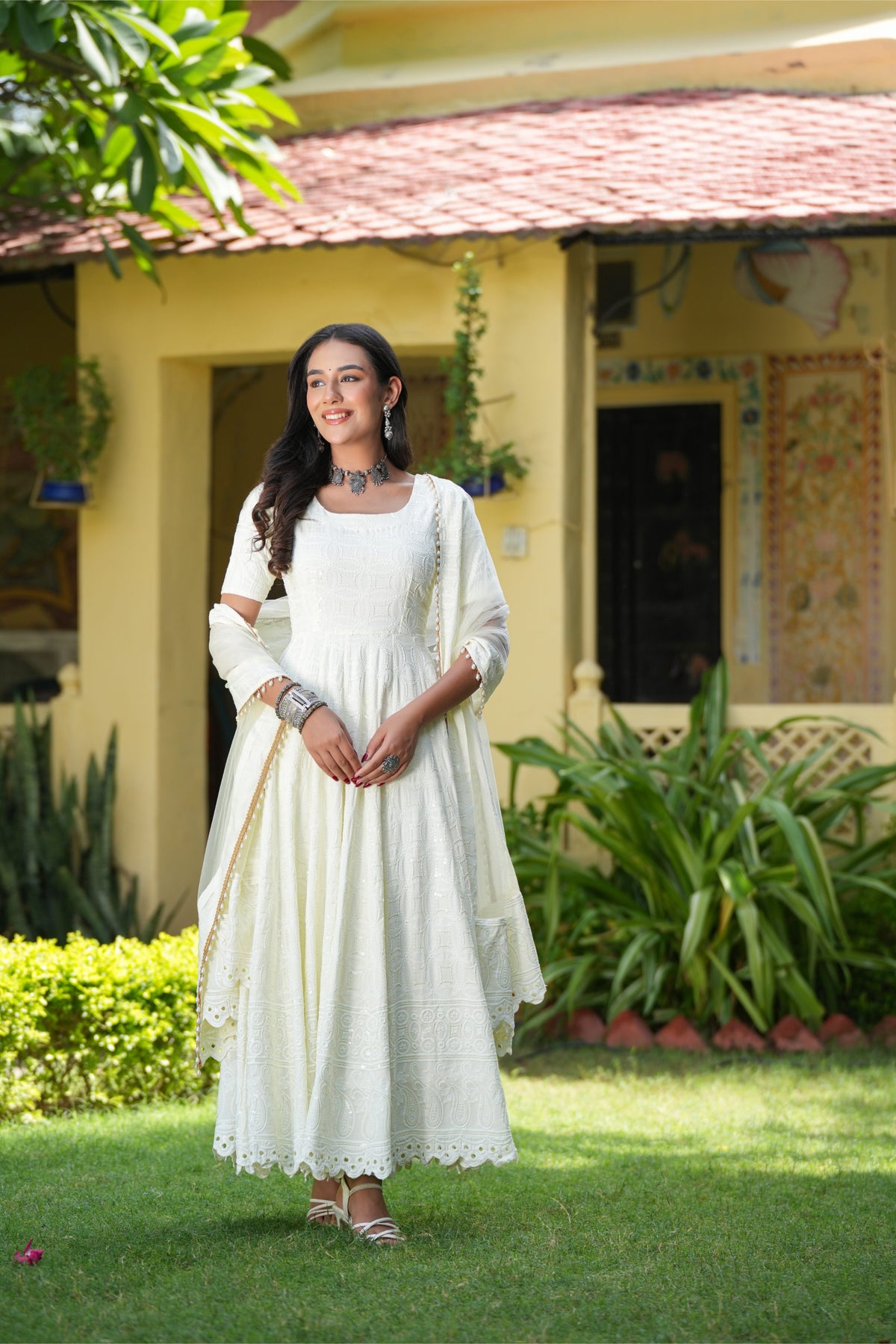 Sitara Glow Anarkali Suit Set - Indianvirasat