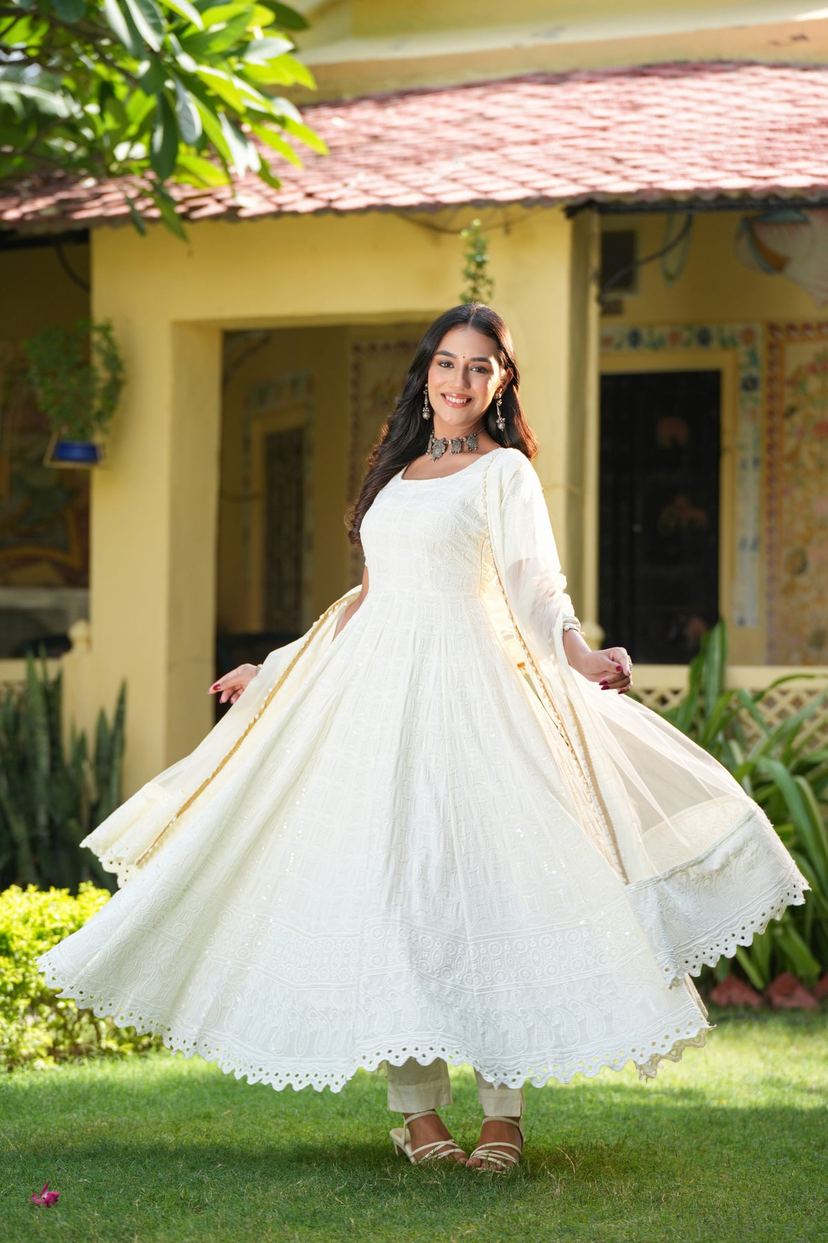 Sitara Glow Anarkali Suit Set - Indianvirasat