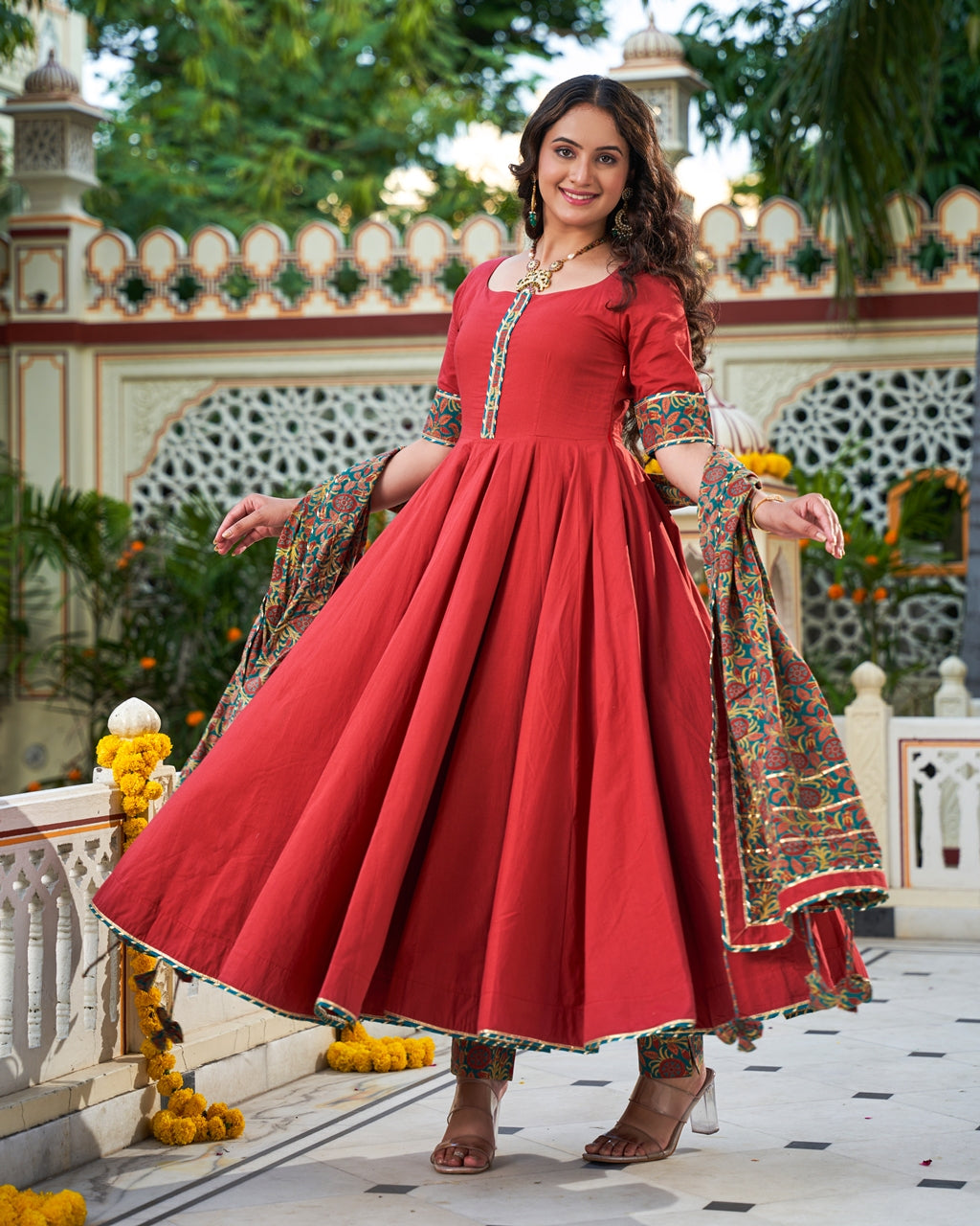 Gulnaar Anarkali Kurta Set