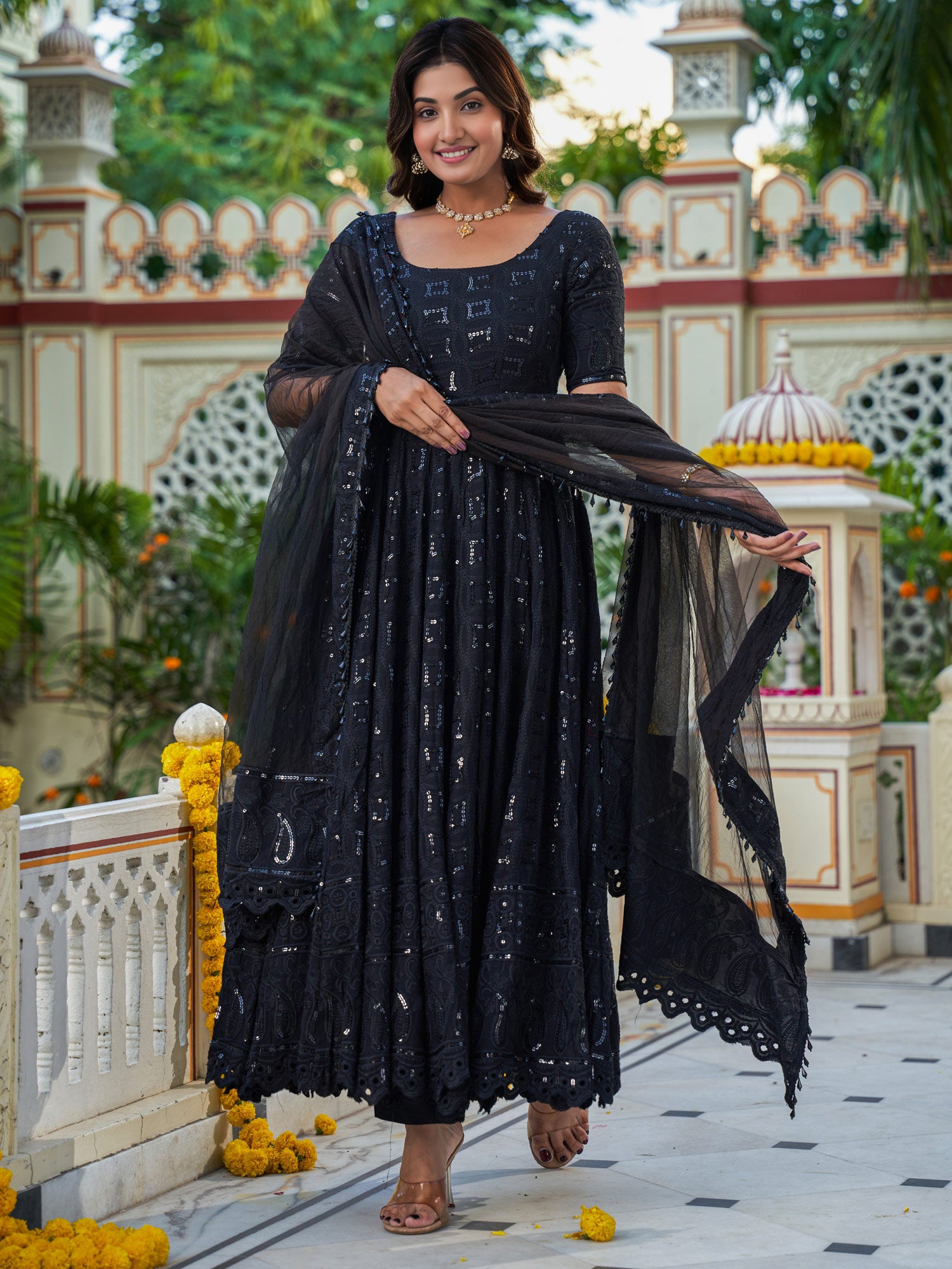 Saiyaara Black Suit Set - Indianvirasat